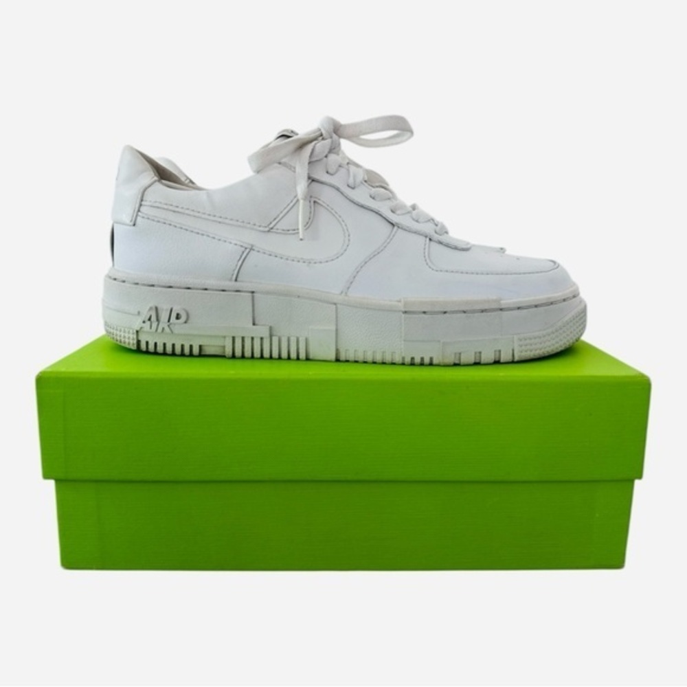 Nike Air Force 1 CK6649-100 Low Pixel White Leather Women's Sneakers Size 7.5
